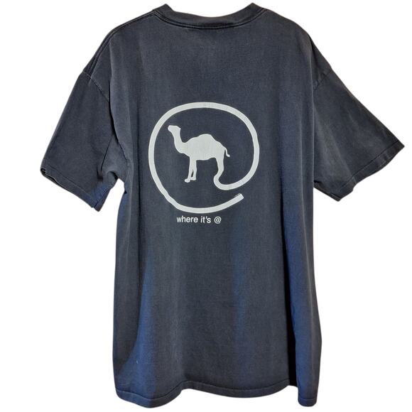 Camel cigarettes graphic print tee single stitch 90s advertisement mens black XL - Picture 1 of 8